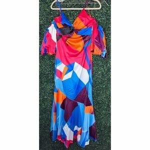 Fashion Nova Multicolor Maxi Dress